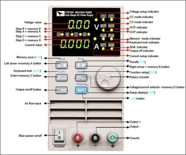 1PC New Itech IT6720 Programma - огляд і ціна Programmable Dc Power Supply 60V 5A